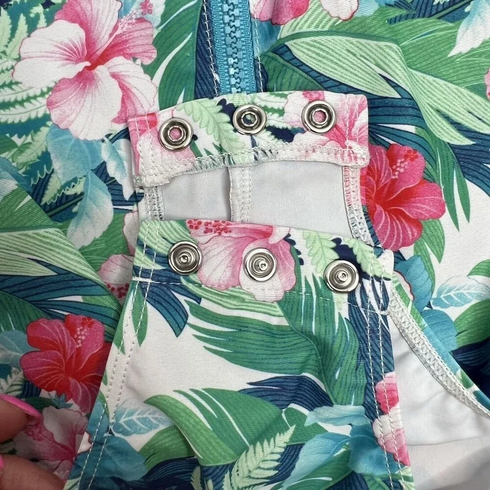 Tommy‎ Bahama Toddler 12 Months Swim Suit Girls One Piece Rash Guard Sun Protect